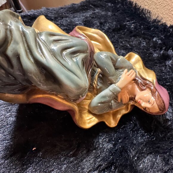 Vintage Ceramic Nativity Set Mary & Baby Jesus Figurines - Picture 2 of 7